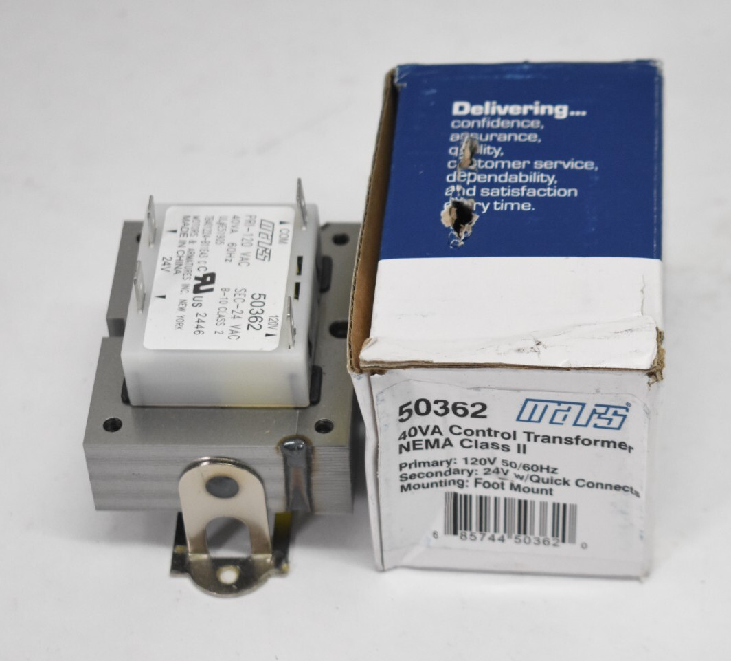 Mars 50362 Furnace Transformer 120/24V 40VA Multi Foot Mount Class 2 Genuine OEM