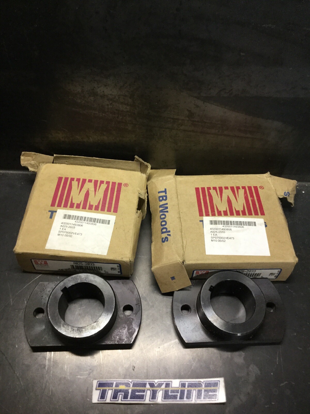 LOT OF 2, NEW, TB WOODS, A025-2033, HUB SPECIAL , I.D. IS 1.72 INCHES, (18B-1)