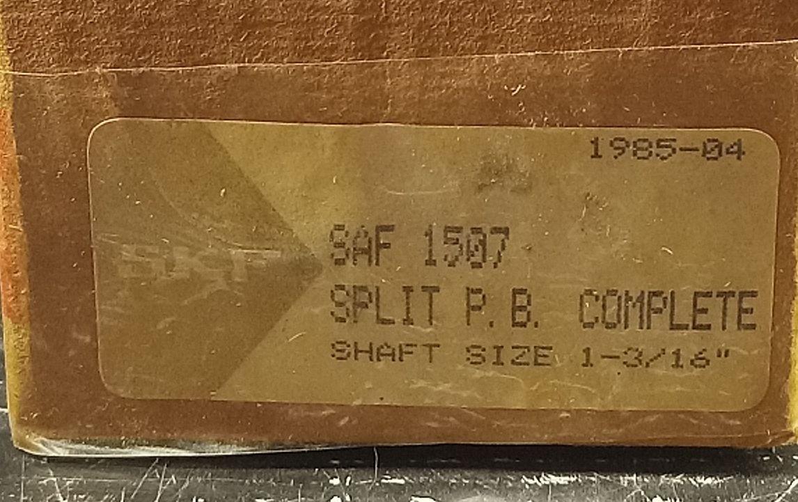 1 NEW SKF SAF 1507 MEDIUM DUTY 2-BOLT BASE PILLOW BLOCK BEARING NIB *MAKE OFFER*