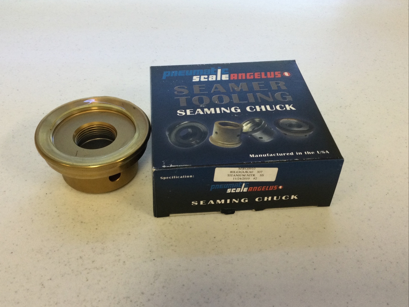 NEW PNEUMATIC SCALE ANGELUS 80L636AJKA0 SEAMING CHUCK, FREE SHIPPING