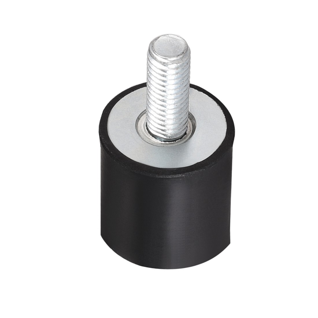 2pcs 25mm x 25mm M8 Thread Male Female Rubber Mounts, Vibration Isolators, Black
