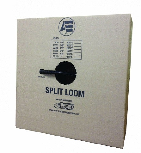 Wirthco Engineering Inc 27025 Split Loom 1/4″ Black 500′ Roll