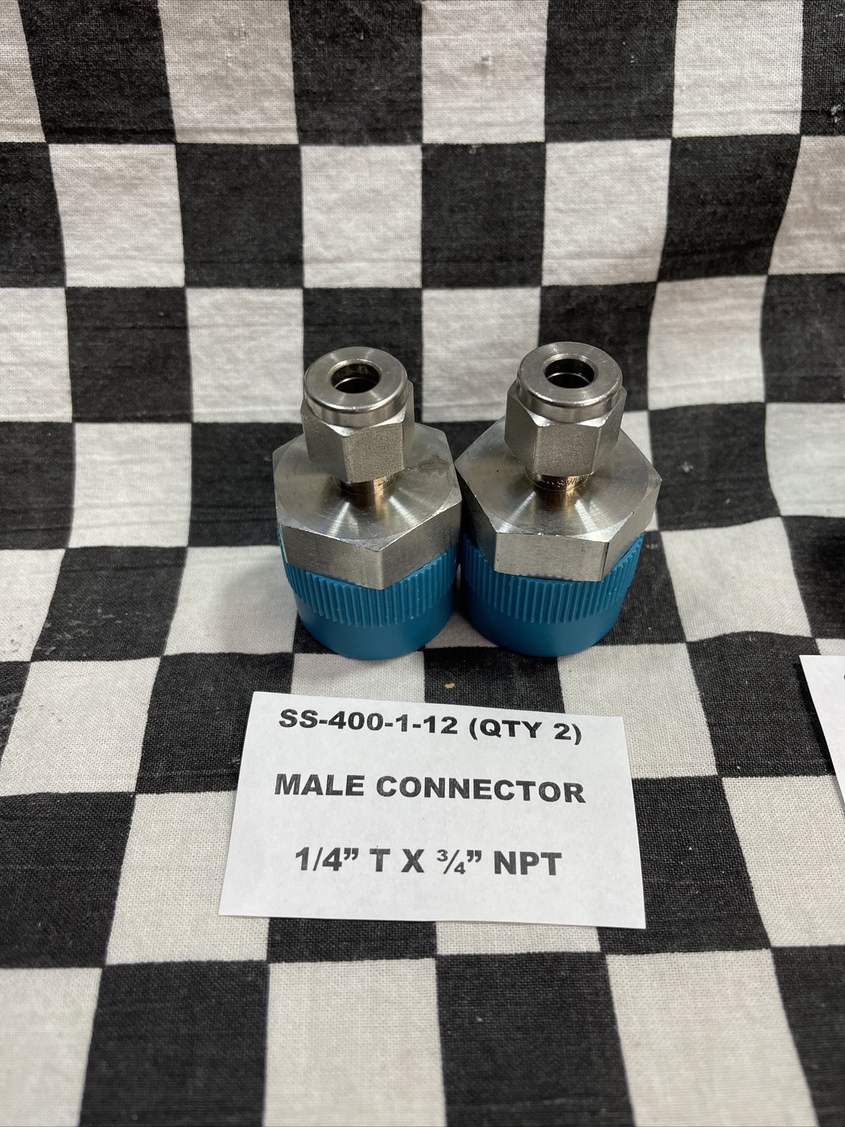 SWAGELOK MALE CONNECTOR, SS-400-1-12, SS-810-1-8, SS-810-1-6, LOT OF 5