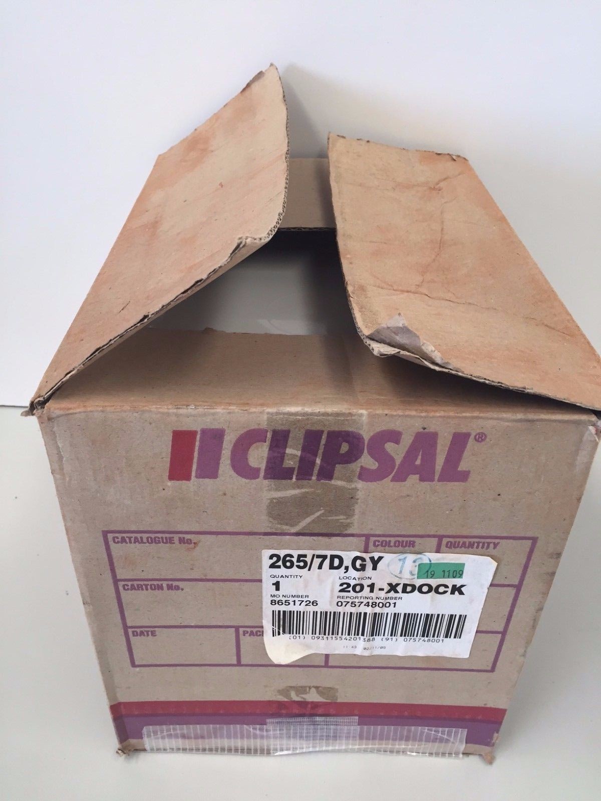 Clipsal Adaptable Box 265/7D Grey with Gasket PVC Lid 300 x 200 x 200 mm IP56