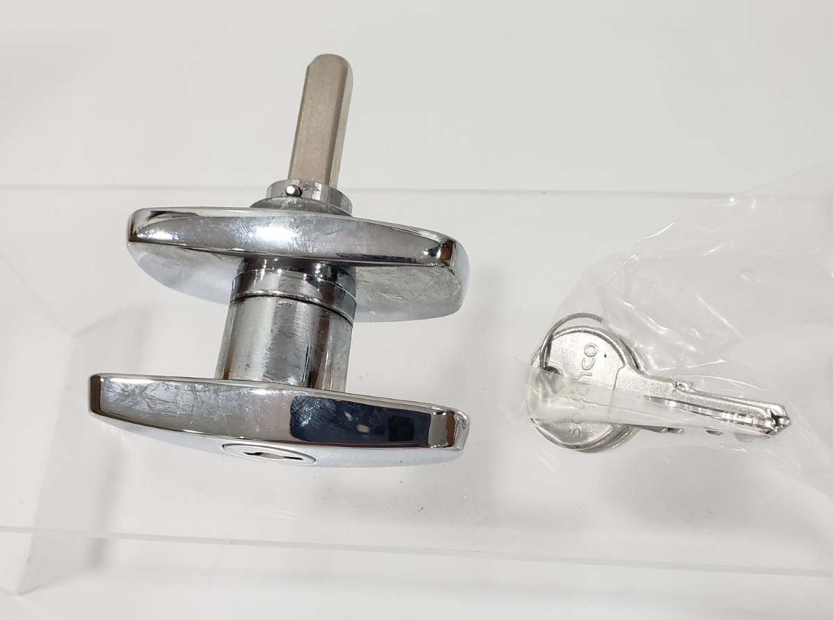 Southco Cam Latch Compact T Handle, Hand Operated Chrome Plated 92-61-213-0