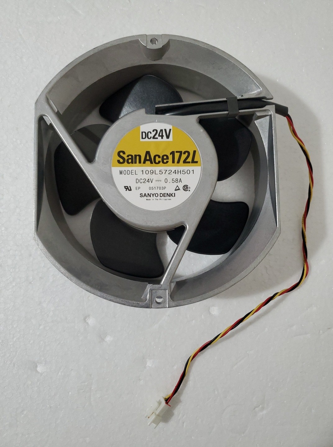Sanyo Denki SanAce172L Model 109L5724H501 DC24V 0.58A Cooling Fan – USA SELLER