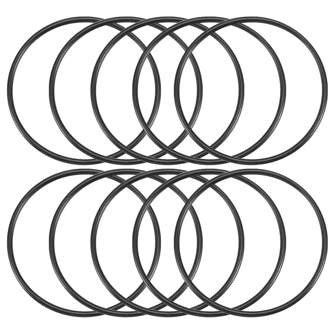 uxcell 10 Pcs 55mm x 60mm x 2.5mm Nitrile Rubber Sealing O Ring Gasket Washer