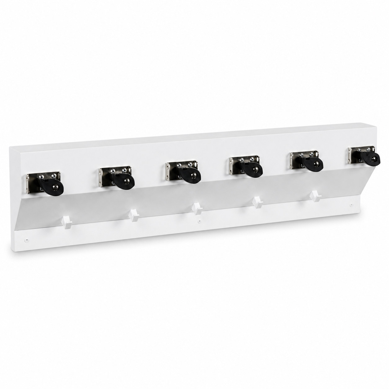 THE CLINCHER 333-6 WHT2 Mop and Broom Holder,34 in L,White 8CK06