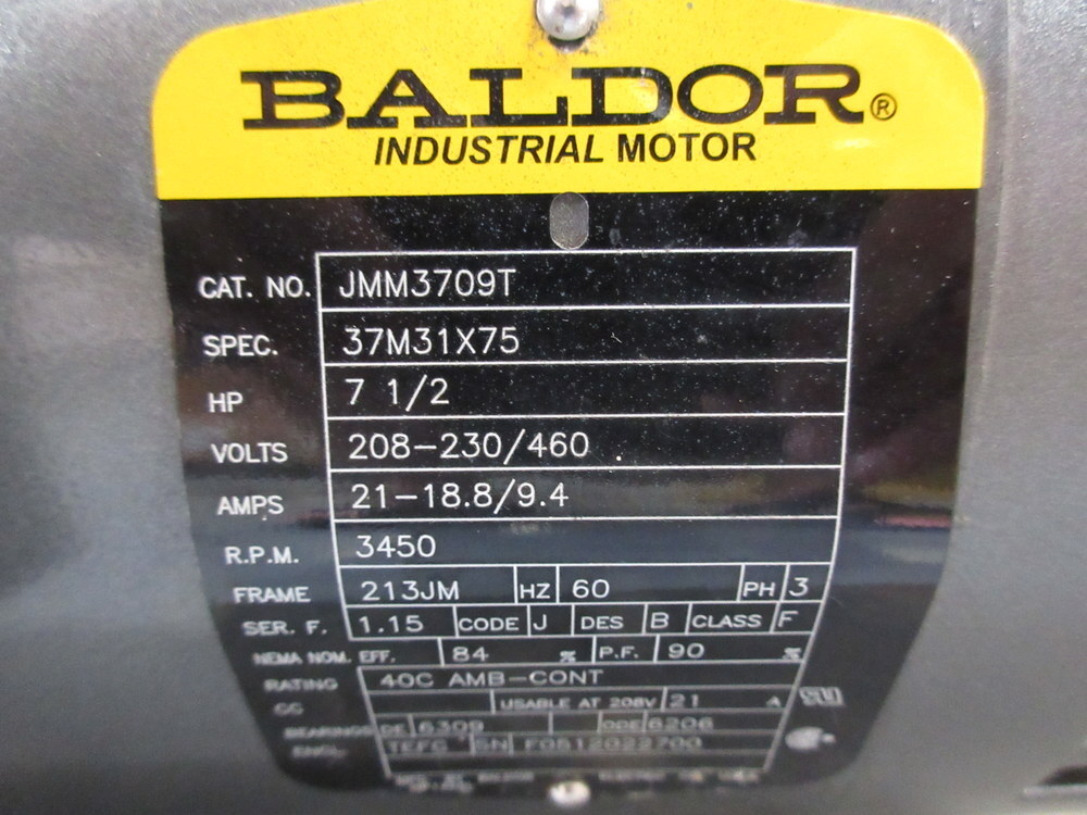 Baldor Reliance JMM3709T Pump Motor
