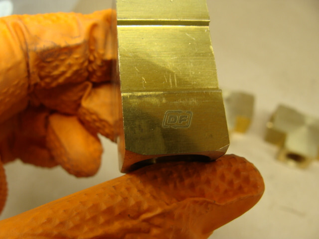 LOT OF 3 BRASS TEES 3/8″ FNPT HP BAR STOCK