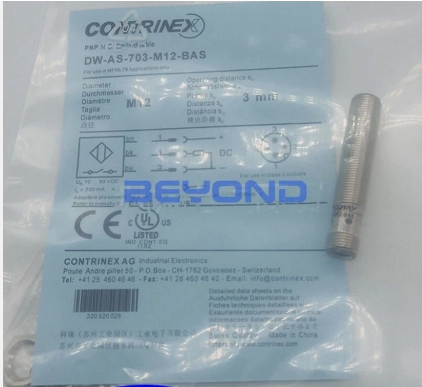 NEW For Contrinex Proximity Switch DW-AS-703-M12-BAS