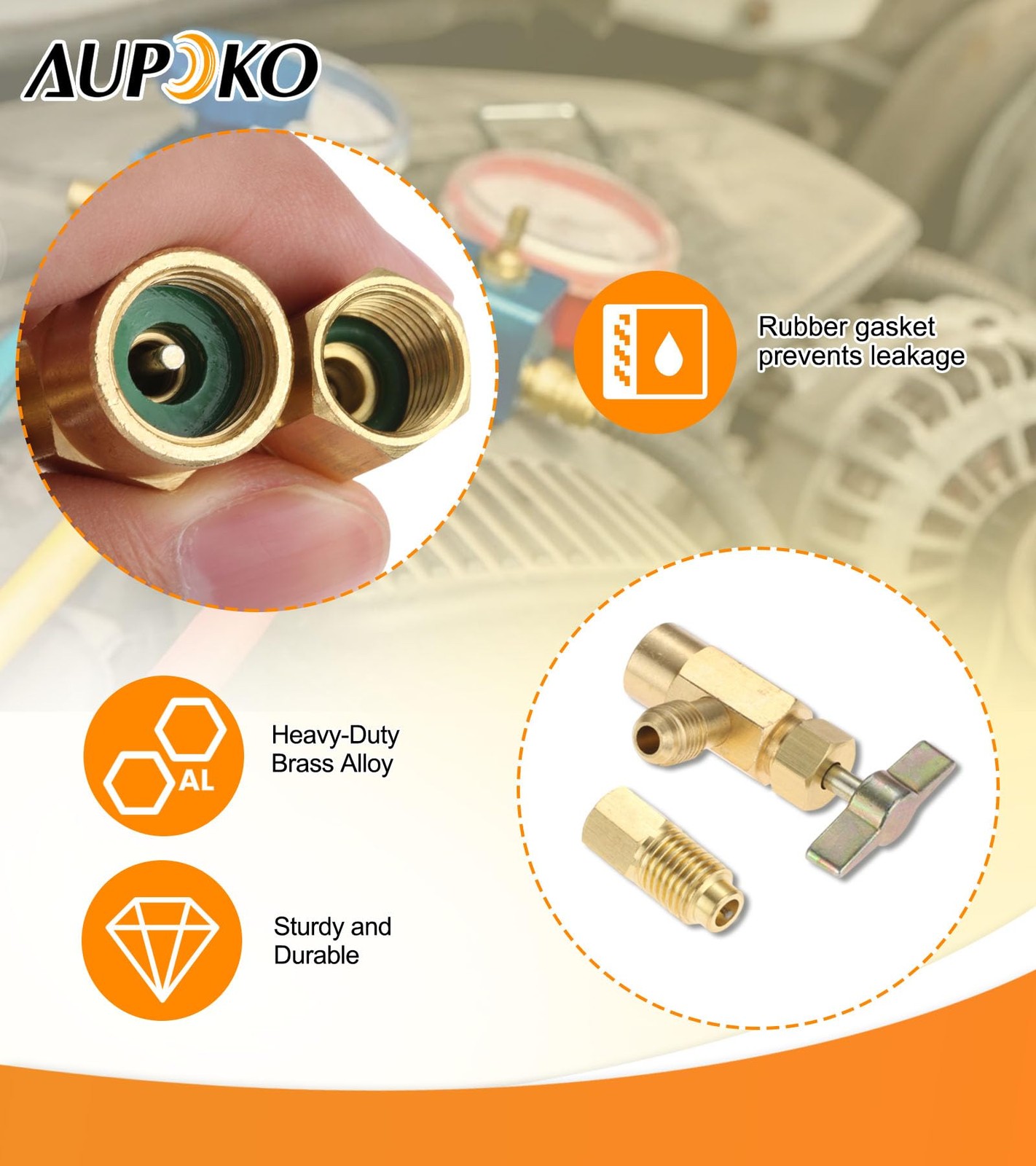 R1234YF Self-Sealing Can Tap with R134A Tank Adapter, 1/2 to 1/4 SAE Refrigerant