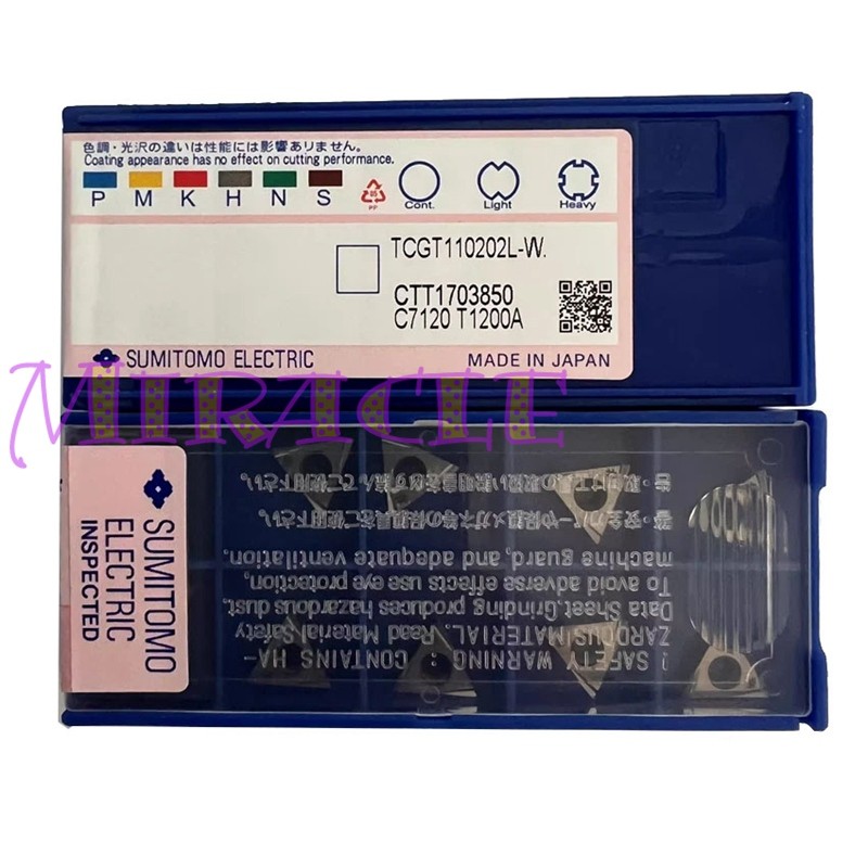 10PC/box NEW FOR SUMITOMO TCGT110202L-W T1200A Carbide Inserts CNC TOOL