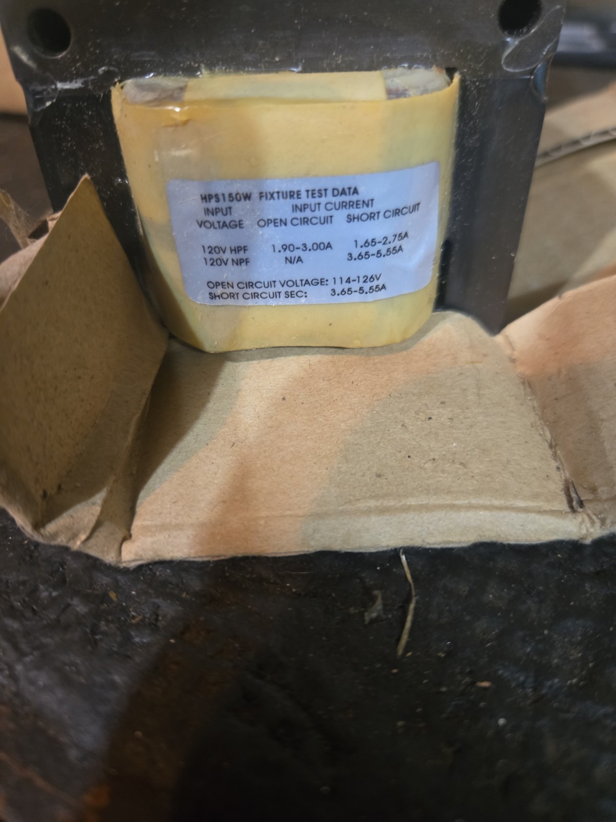 HOWARD INDUSTRIES S00150-02C-111 HIGH PRESSURE SODIUM BALLAST