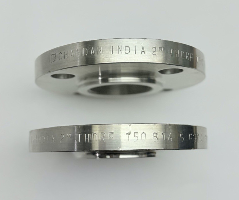 Lot Of 2, Chandan Flange 2” THDRF, 150 STD, B16.5 F304/304L, SA/A182