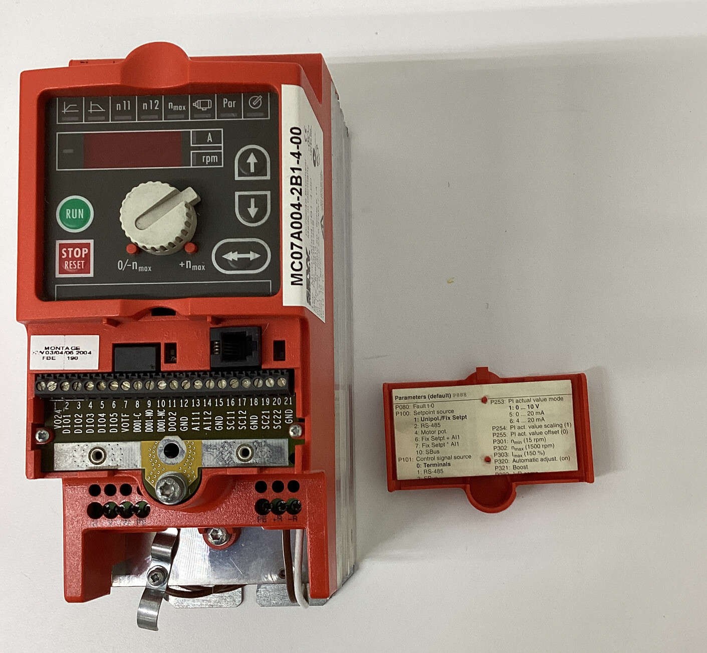 SEW Eurodrive MC07A004-2B1-4-00 / 8269513 Movitrac Drive