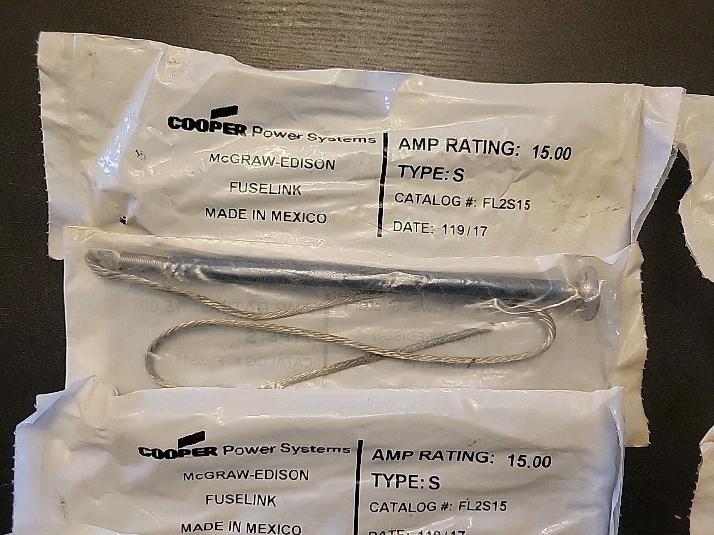 9PCS COOPER MCGRAW-EDISON FUSE LINK FL2S15 TYPE S, Lot Of 9