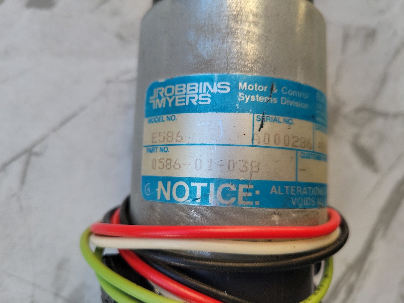 (2) ROBBINS & MYERS ELECTRO-CRAFT SERVO PRODUCTS E586 0586-01-038