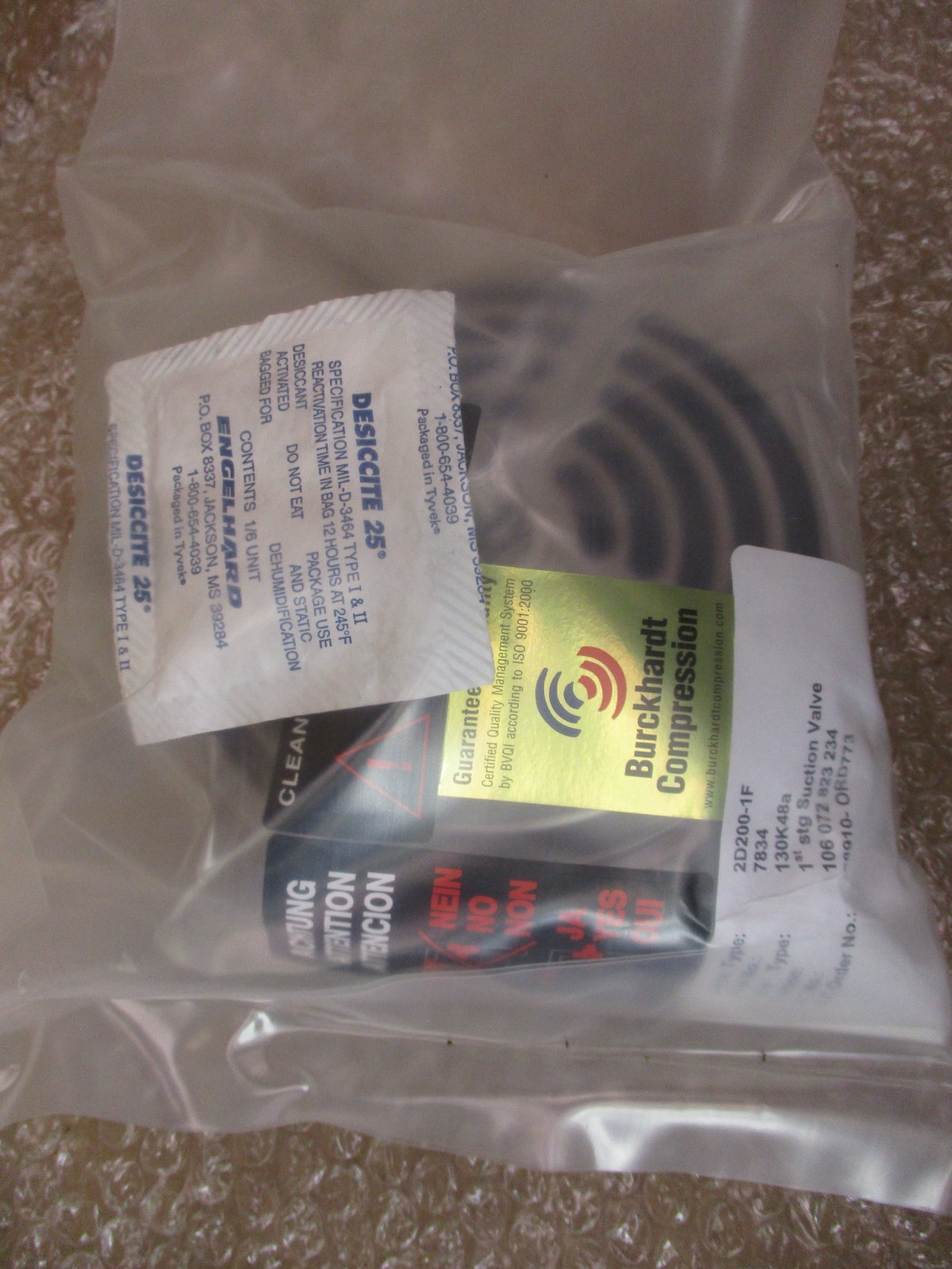 New Burckhardt Compression 130K48a 1st STG Suction Valve 2D200-1F 52800PRX