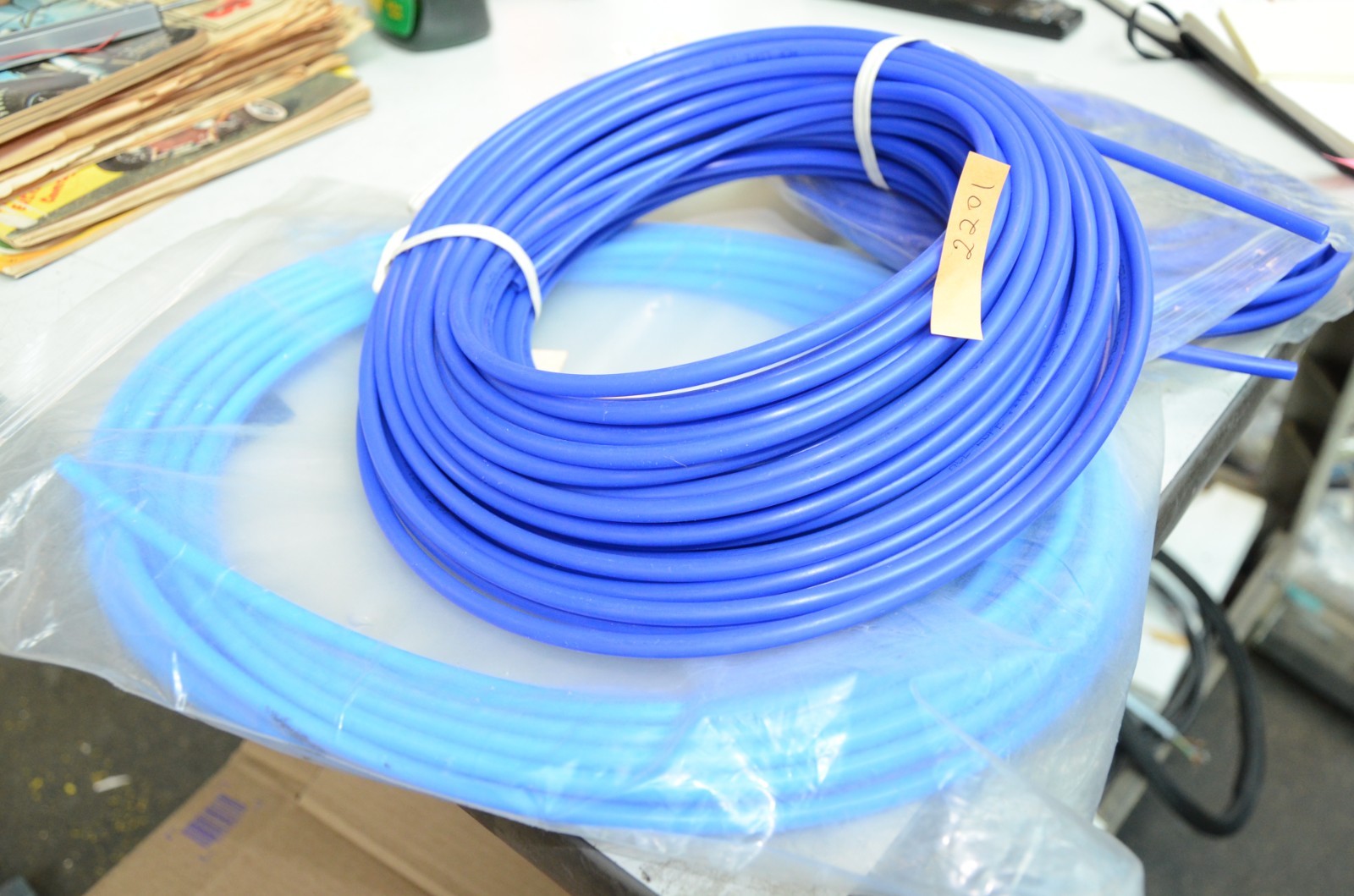 1/4″ OD Lot of 3 Qty Polyethylene Air Tubing 170 Feet Total Blue New Open Box