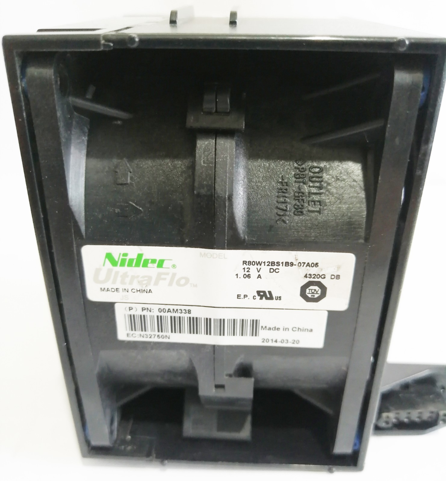 Nidec UltraFLo Fan Module 12VDC R80W12BS1B9-07A05 PN:00AM338 – LOT of 3