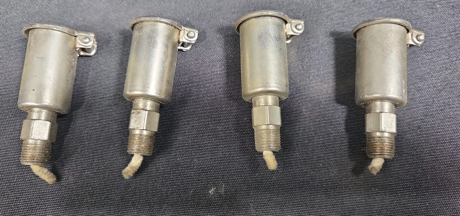 (4) Gits Bros 1/8″ NPT Threaded Flip Top Oil Cup Cover Oiler Lathe Machine NOS