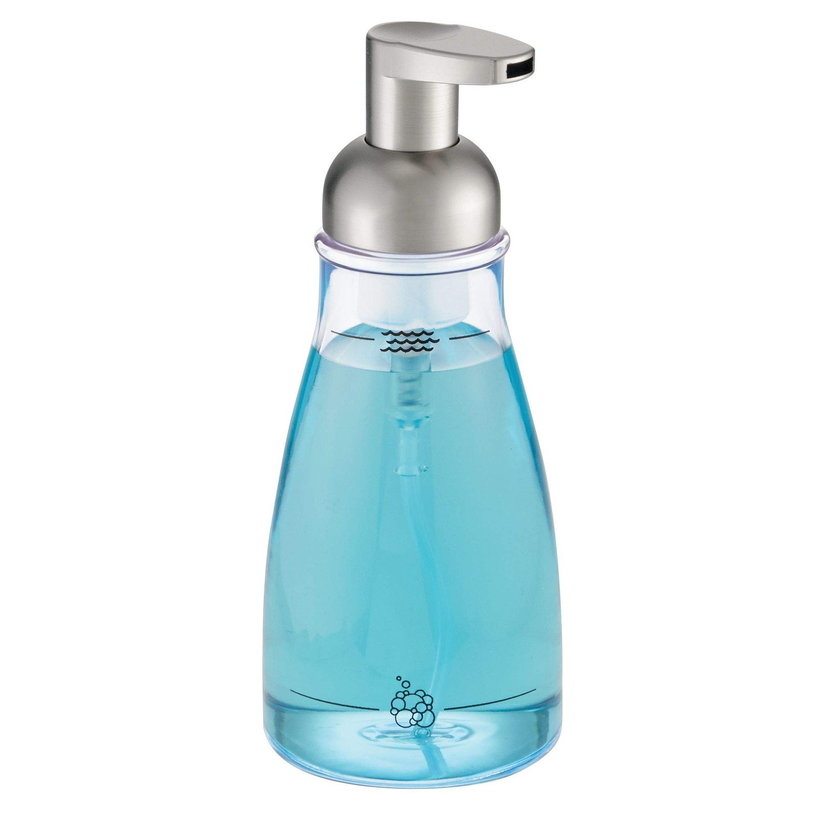 iDesign Foaming Soap Dispenser for Kitchen Bathroom Sink Vanity 3″ x 3″ x 7.5″