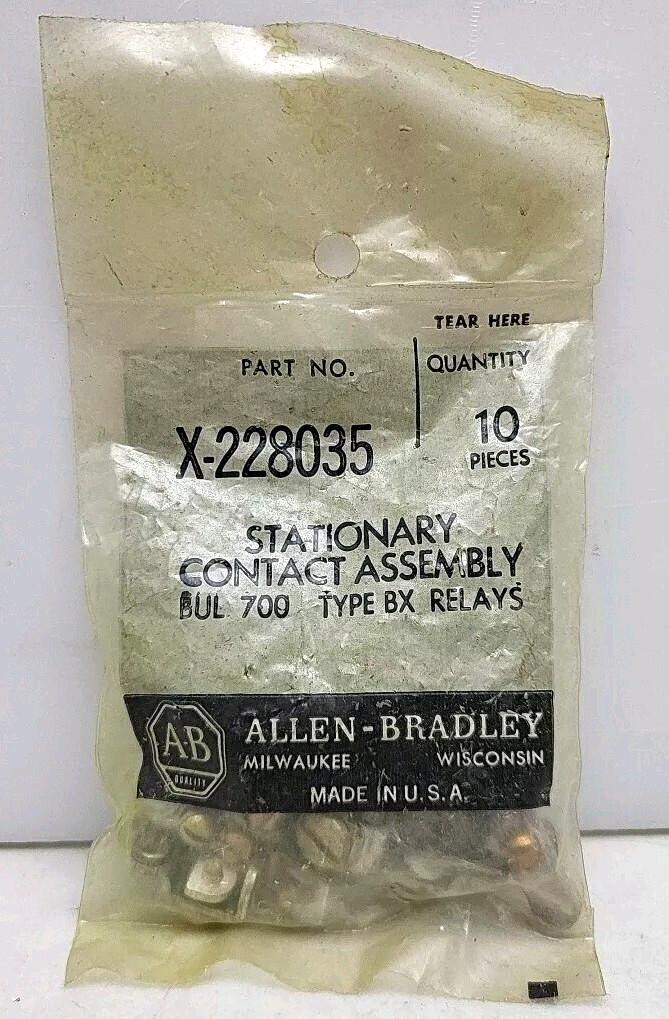 10 Pack Allen Bradley X-228035 Stationary Contact Assembly Type BX Relay X228035