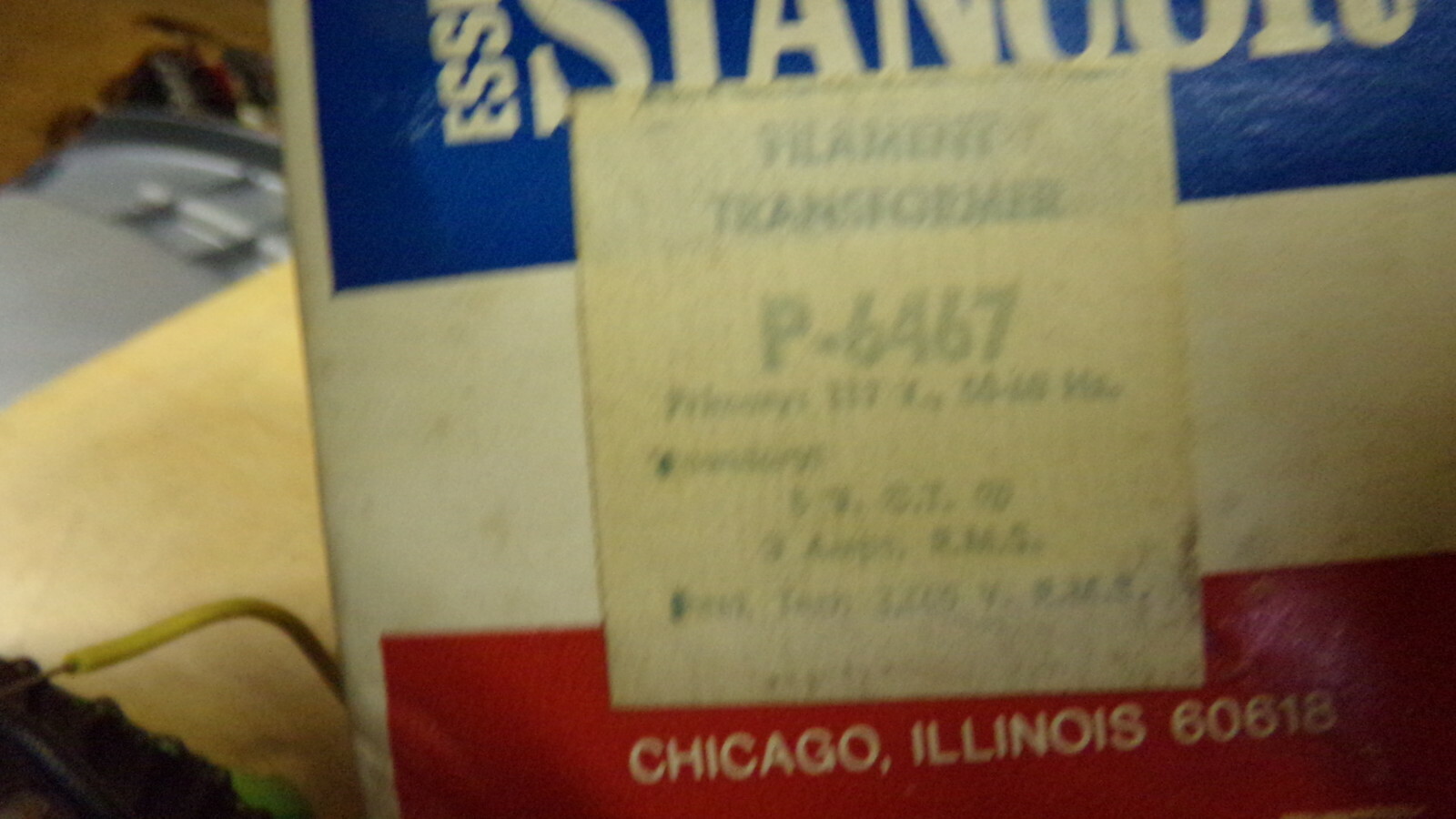 NEW Essex Stancor P-6467 Filament Transformer *FREE SHIPPING*