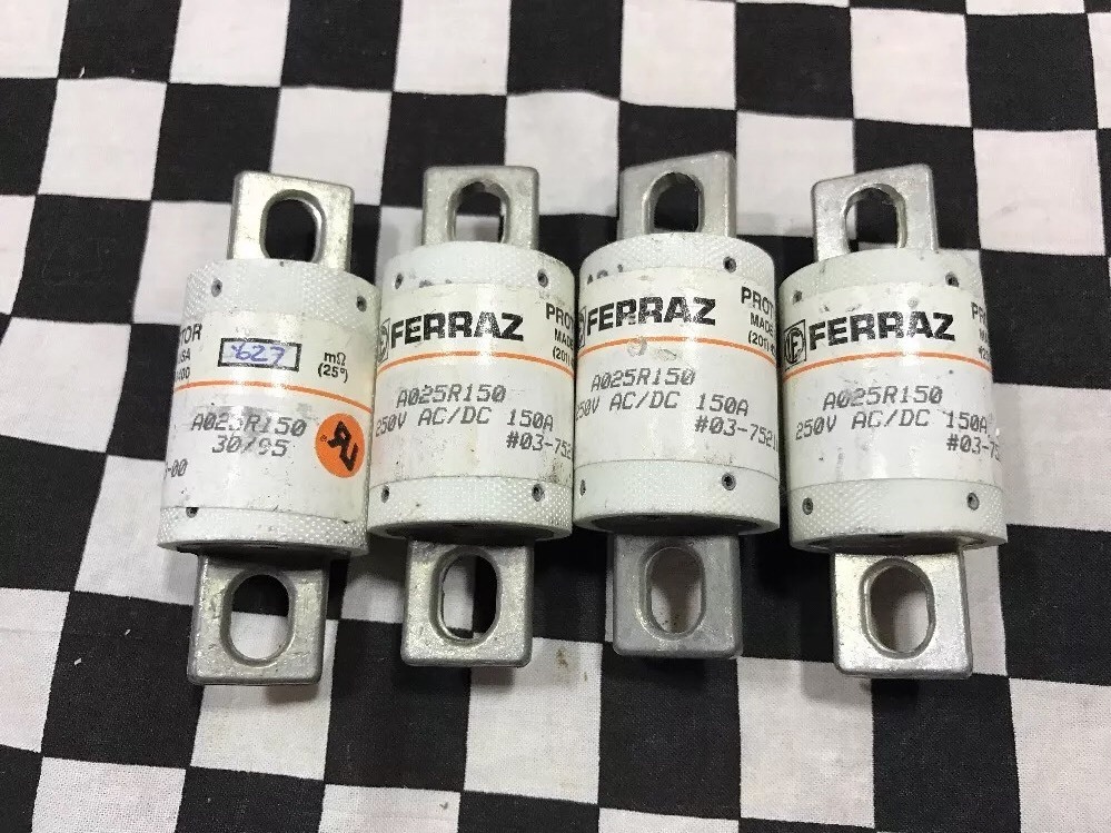 LOT OF 4, FERRAZ PROTISTOR 250V/150A FUSES, A025R150, Shipsameday #1552Q