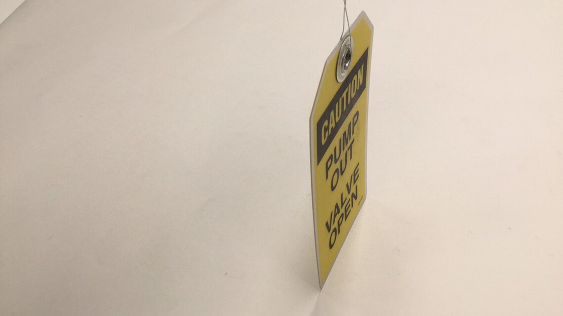 Tag MMC-521 Caution Tag – Pump Out/Valve Open MMC521 5-5/8″ X 3-1/8″ (Pack Of 5)