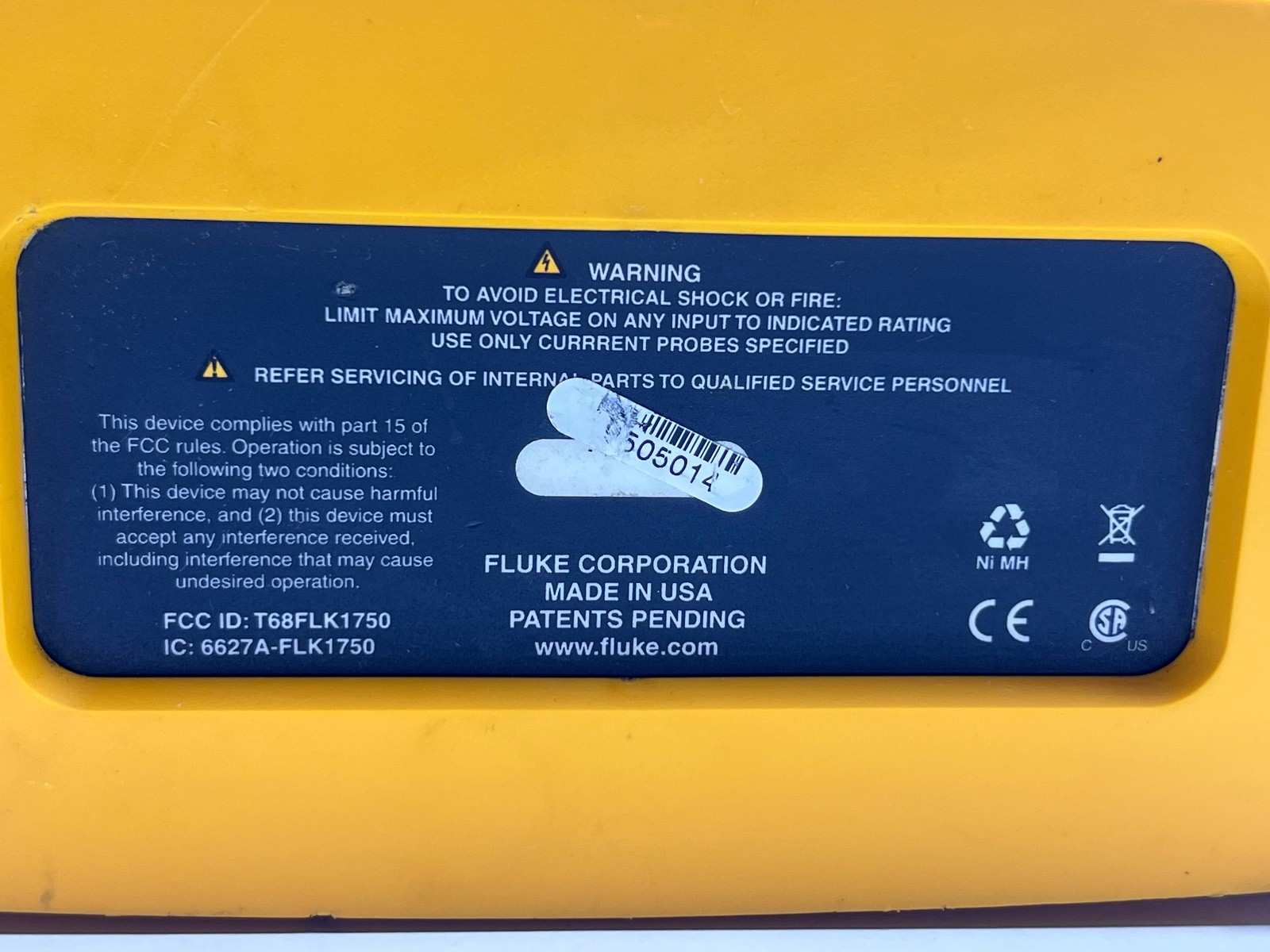 Fluke 1750 Power Recorder 3 Phase (Only Unit)