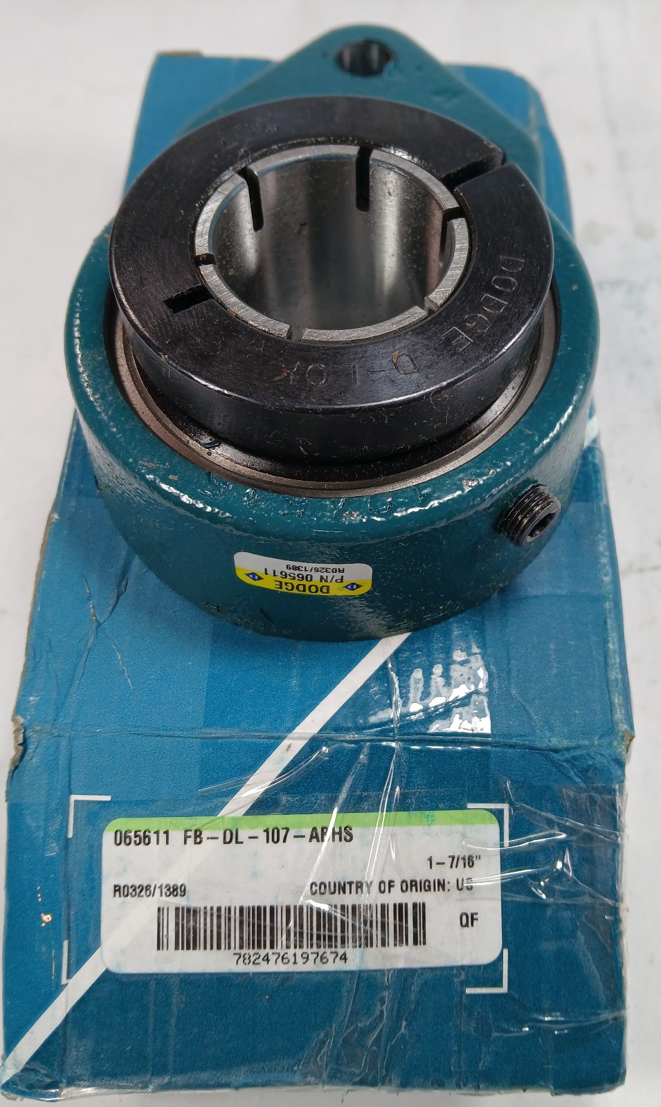 1 NEW DODGE 065611 FB-DL-107-ABHS 3 BOLT FLANGE BALL BEARING NIB **MAKE OFFER**
