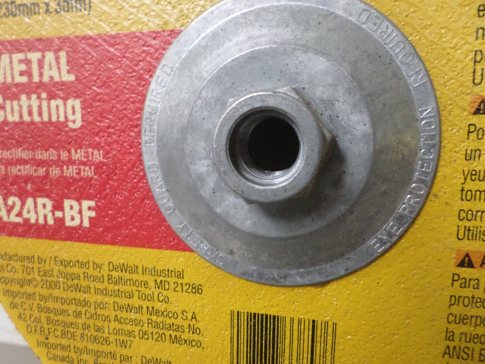 2 – DeWalt DW4753 Type 27 Metal Cutting Grinding Wheels A24R-BF 9 x 1/8 x 5/8-11