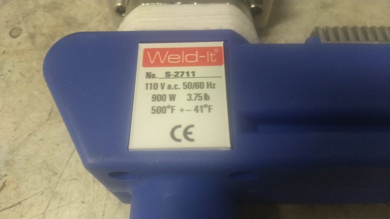 Widos S-2711 1/2 to 2 In Pipe Size 110VAC Socket Fusion Head Set