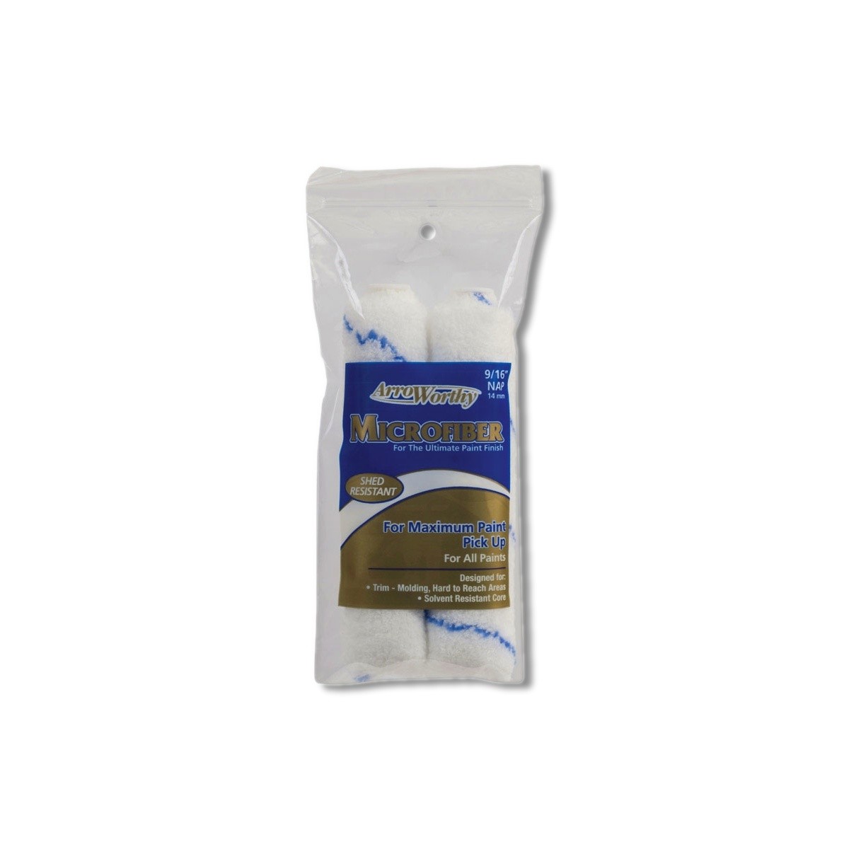 ArroWorthy Microfiber 6.5 in X 9/16 in Mini Paint Roller 2 pk 6.5-MFR4T/P