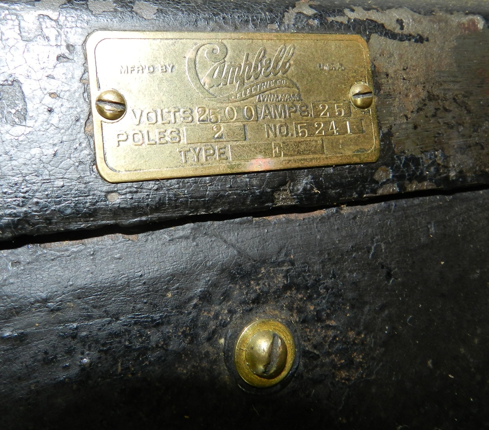 Vintage Campbell Electric Company 8 Day Time Switch in Cast Iron Case – 1913