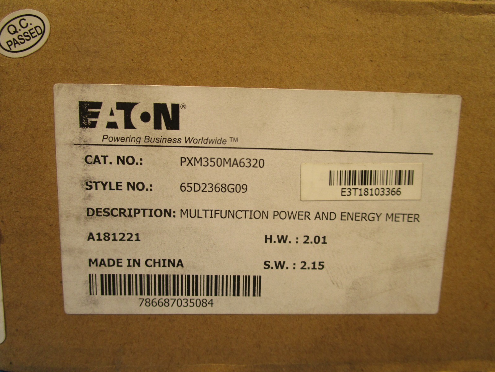 Eaton PXM350MA6320, Energy Meter, Multifunction Power and Energy Meter