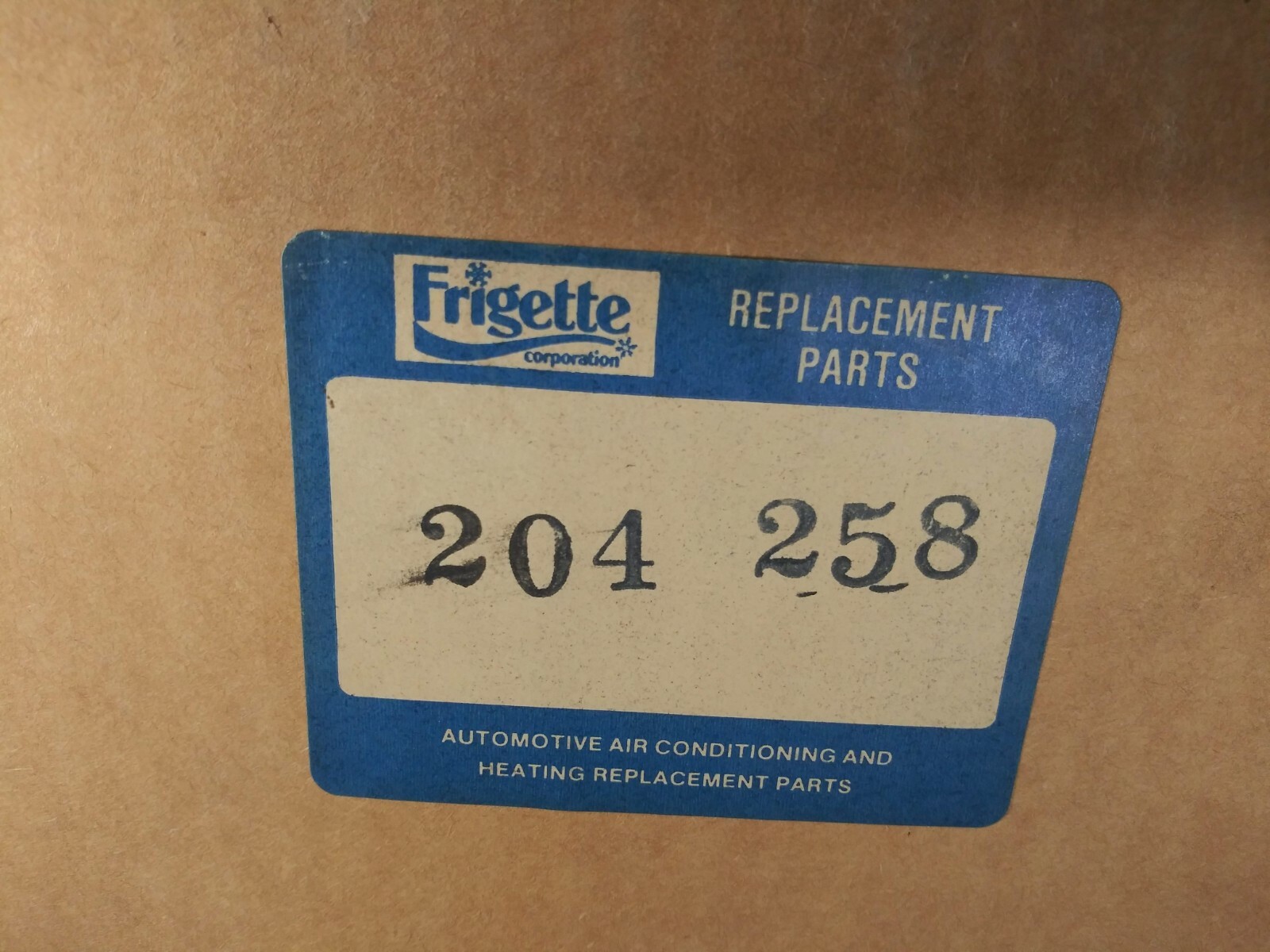 1 NEW FRIGETTE 204-258 A/C COMPRESSOR NIB ***MAKE OFFER***
