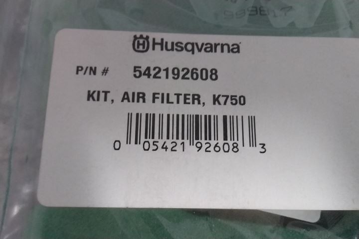 Husqvarna 542192608 12 In L 9 In W 4 In H Air Filter