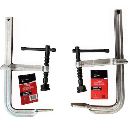 XTRweld TCFF082400HD 08 in Clamp, F, 2400 PSI, 3-P S-Pad, Steel Chrome