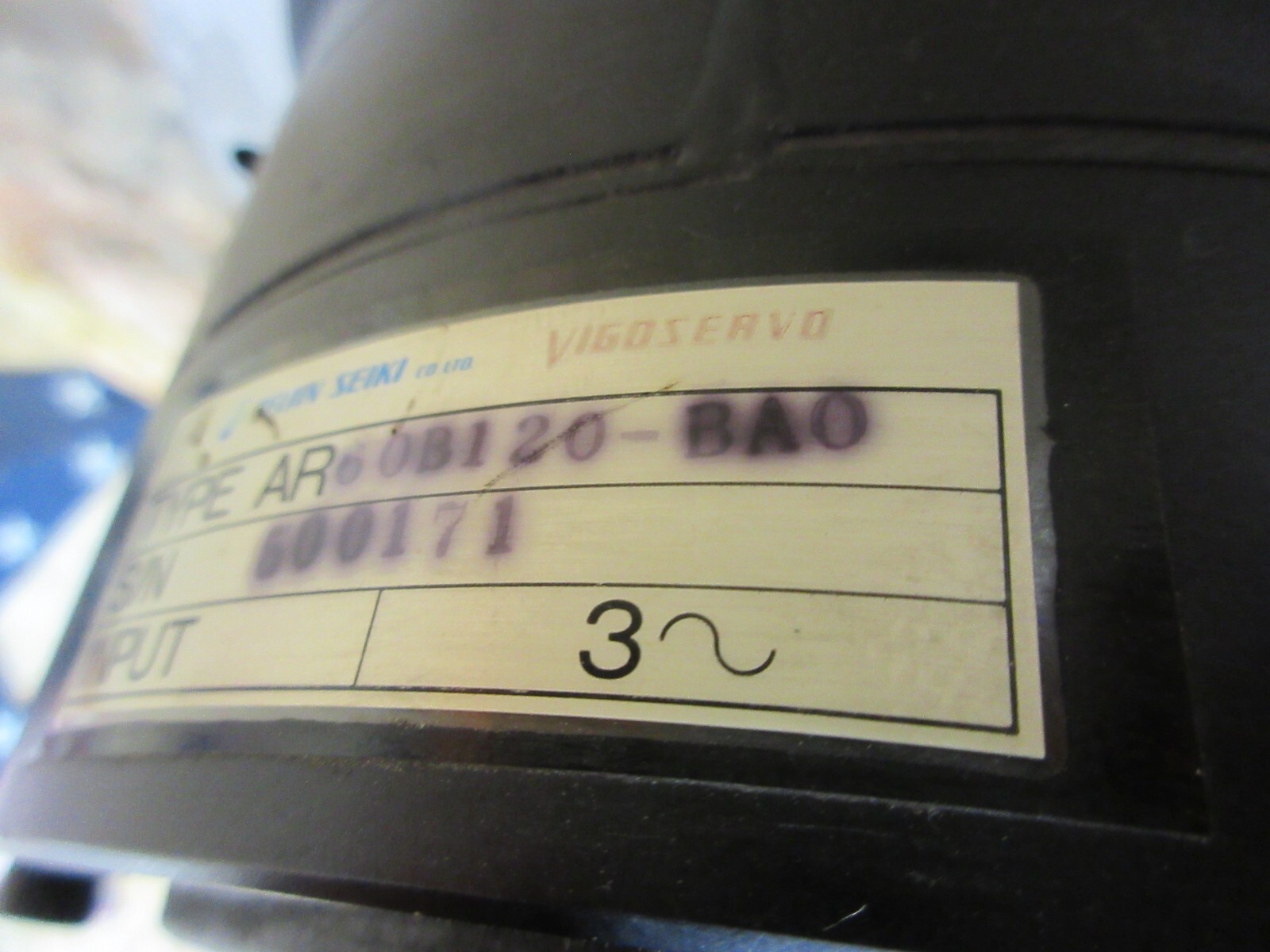 *SPECIAL PRICE* TEIJIN SEIKI VIGOSERVO MOTOR AR60B120-BA0 MITSUBISHI H-500 CNC