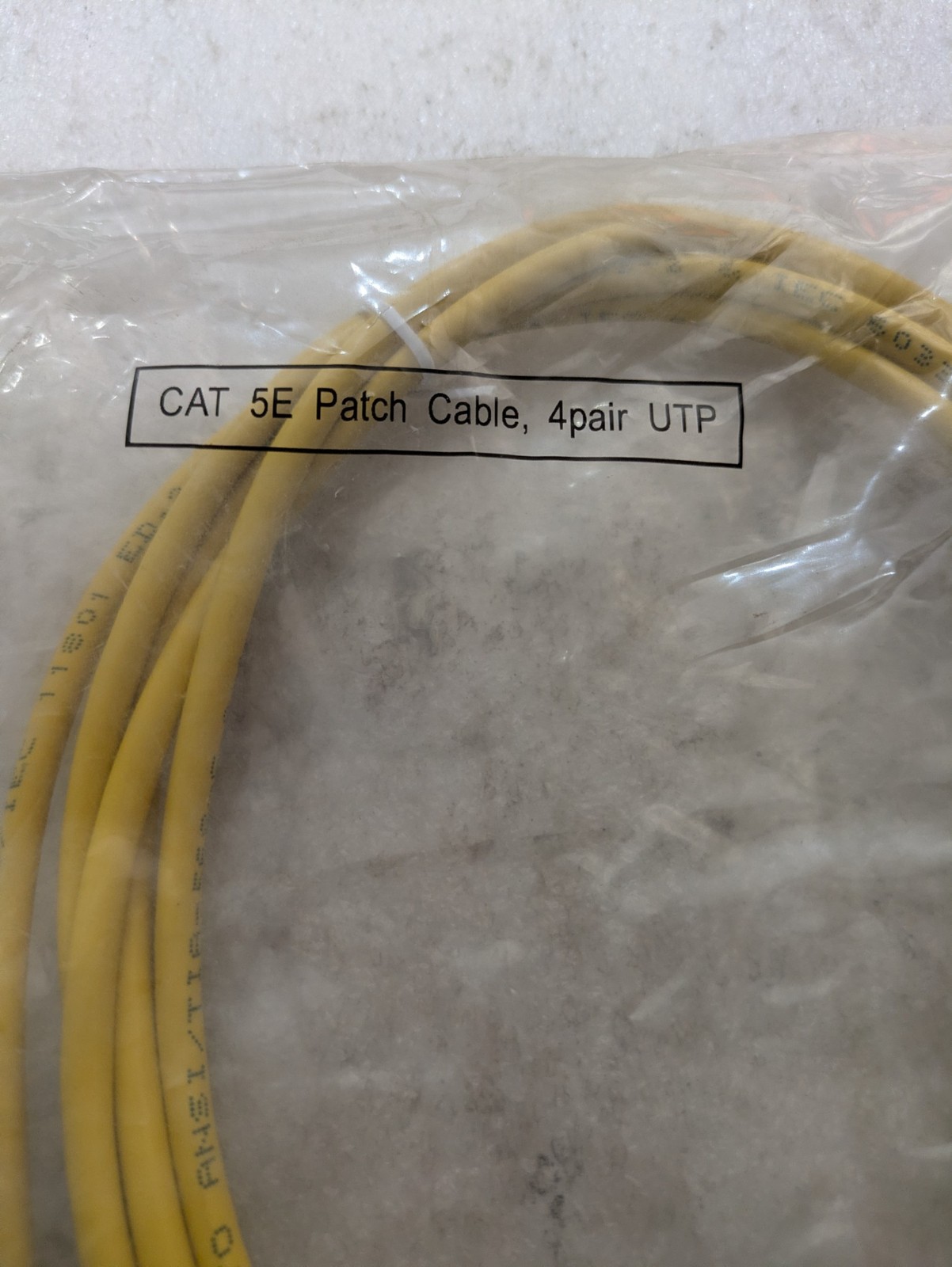 Lynn ECAT5-4PR-07YEB CAT5e Patch Cable RJ45 M/M 7ft Yellow 24AWG UTP Booted