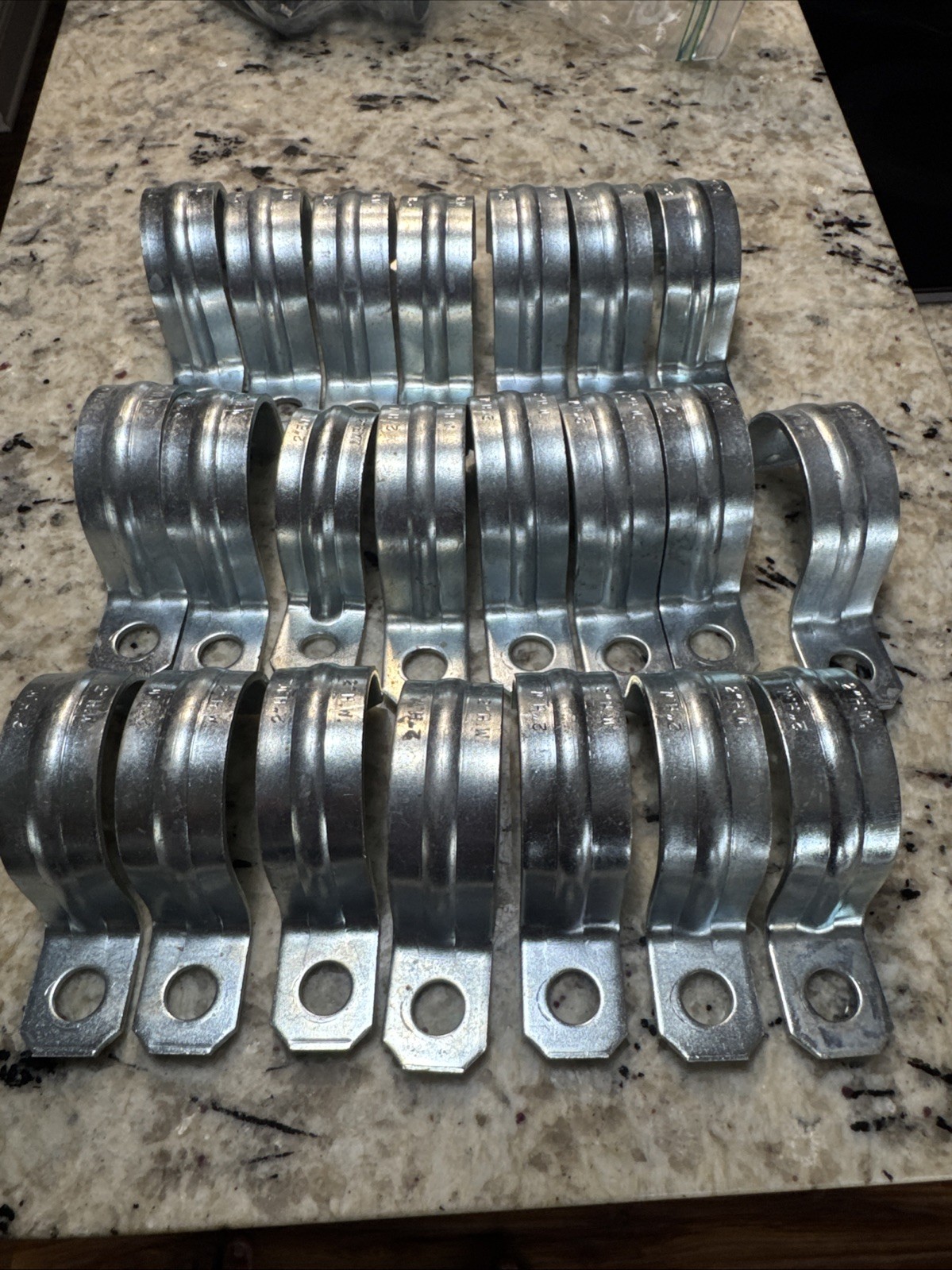 H.W. 2″ 1-Hole Pipe Strap Lot Of 22