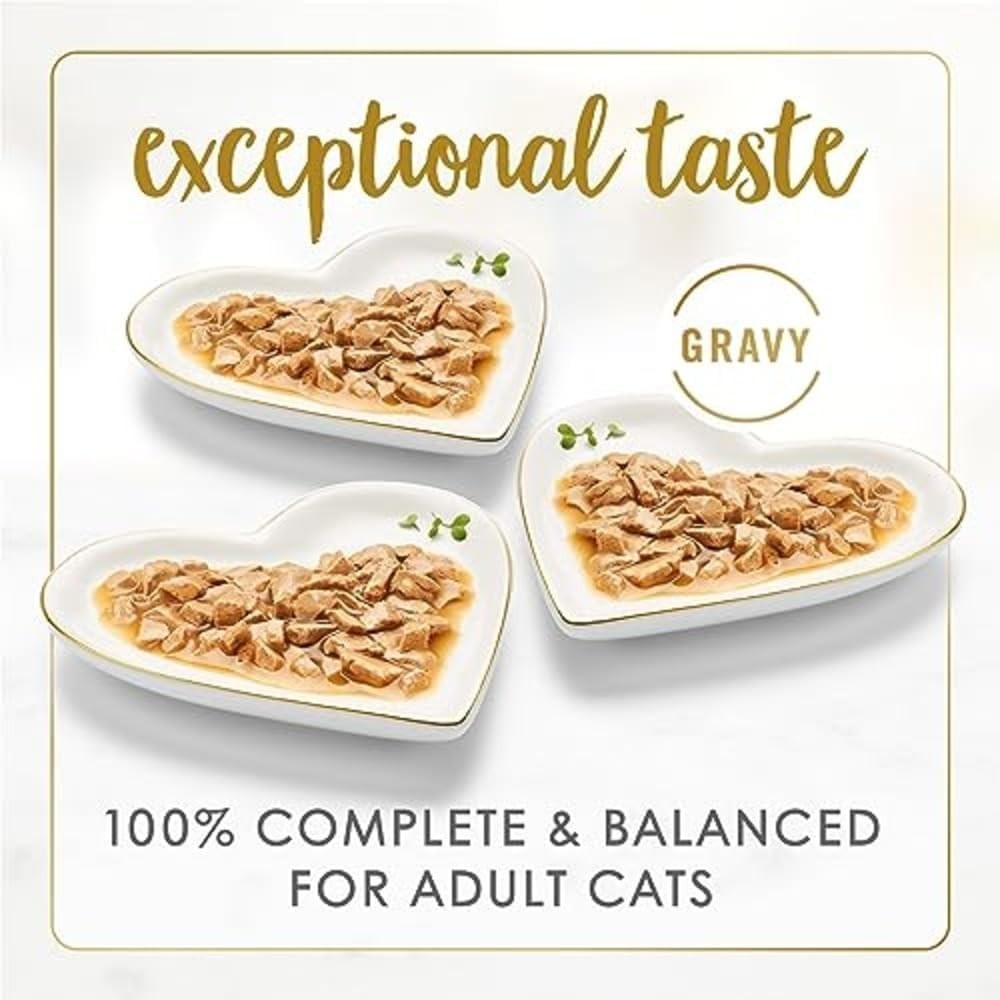60 Cans Fancy Feast Gravy Wet Cat Food Variety Pack, Gravy Lovers Poultry Beef