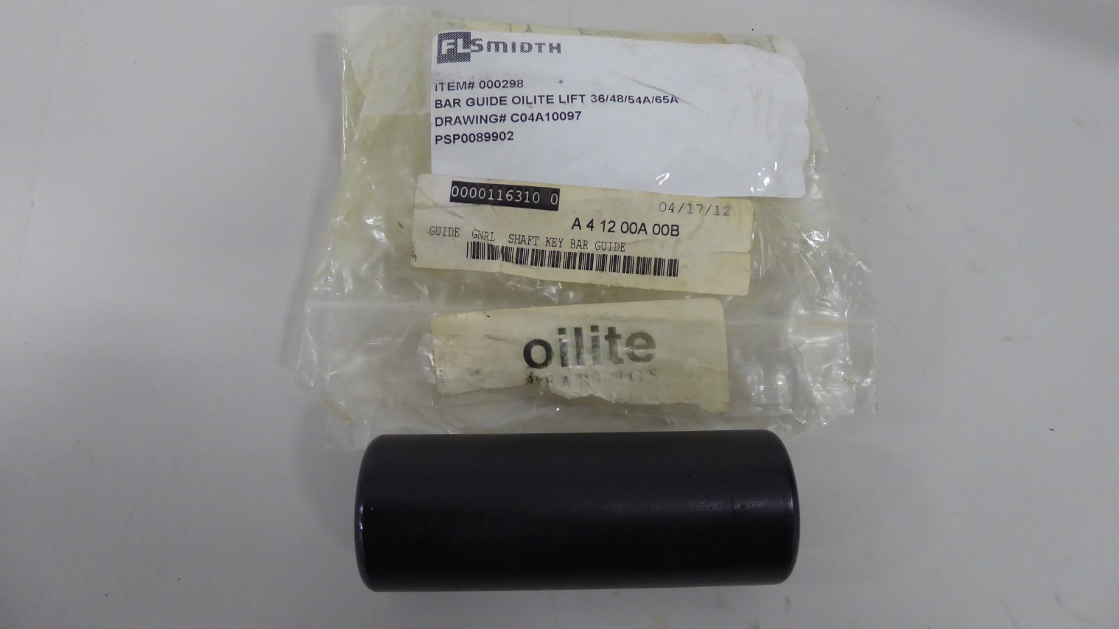 Oilite C04A10097 Bar Guide Lift 36/48/S4A/65A 000298 4″ x 1-1/2″