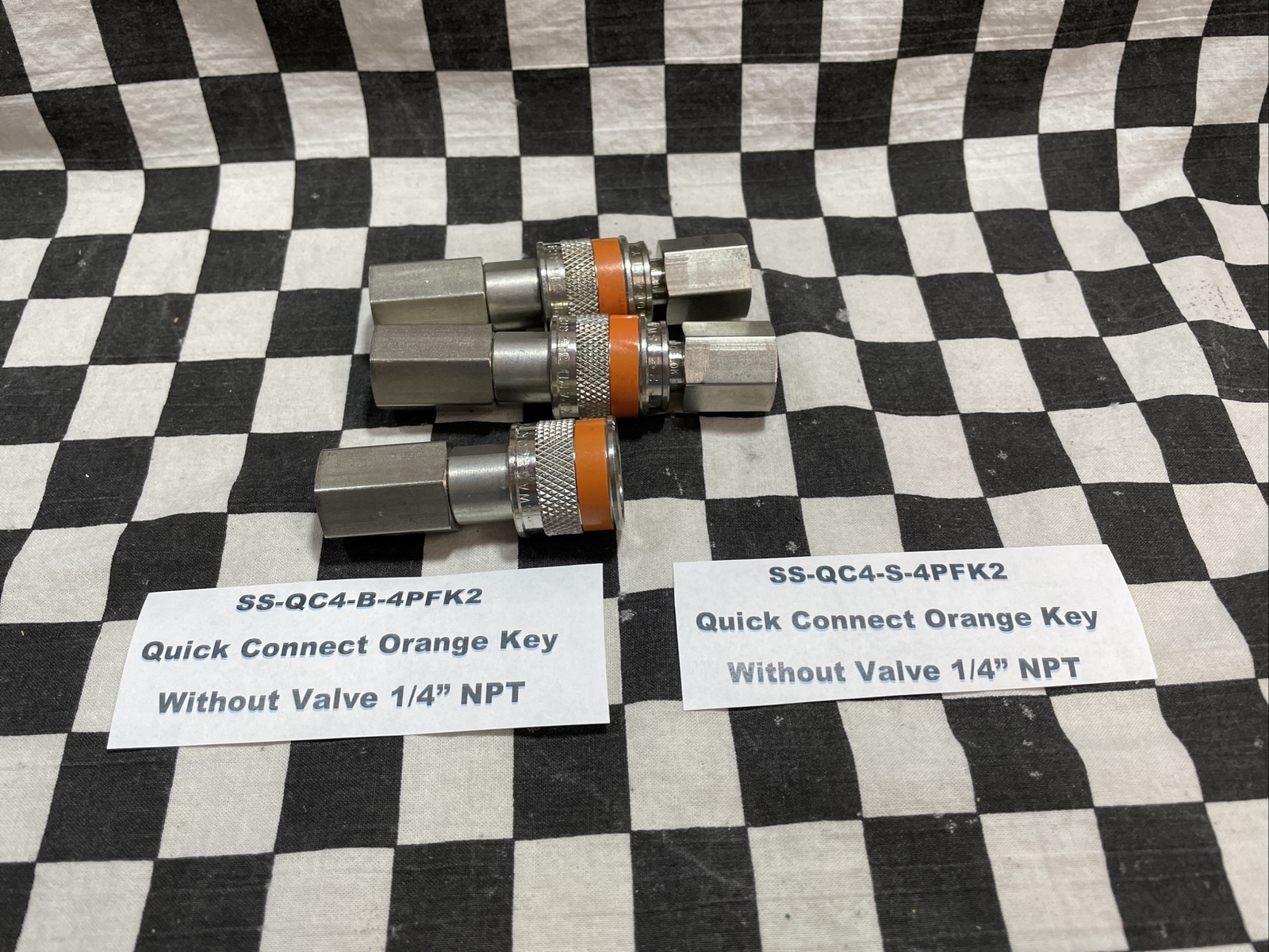 SWAGELOK Quick Connect Orange KEY 1/4″ FNPT SS-QC4-S-4PFK2 & SS-QC4-B-4PFK2#N24G
