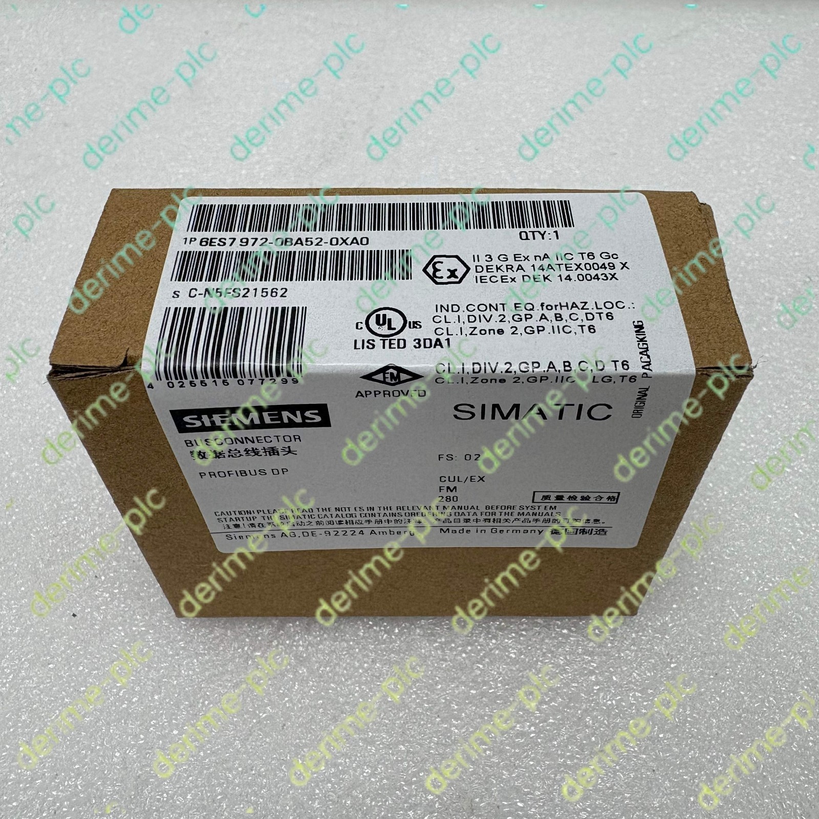 Siemens Bus Connector 6ES7972-0BA52-0XA0#1pcs new in box