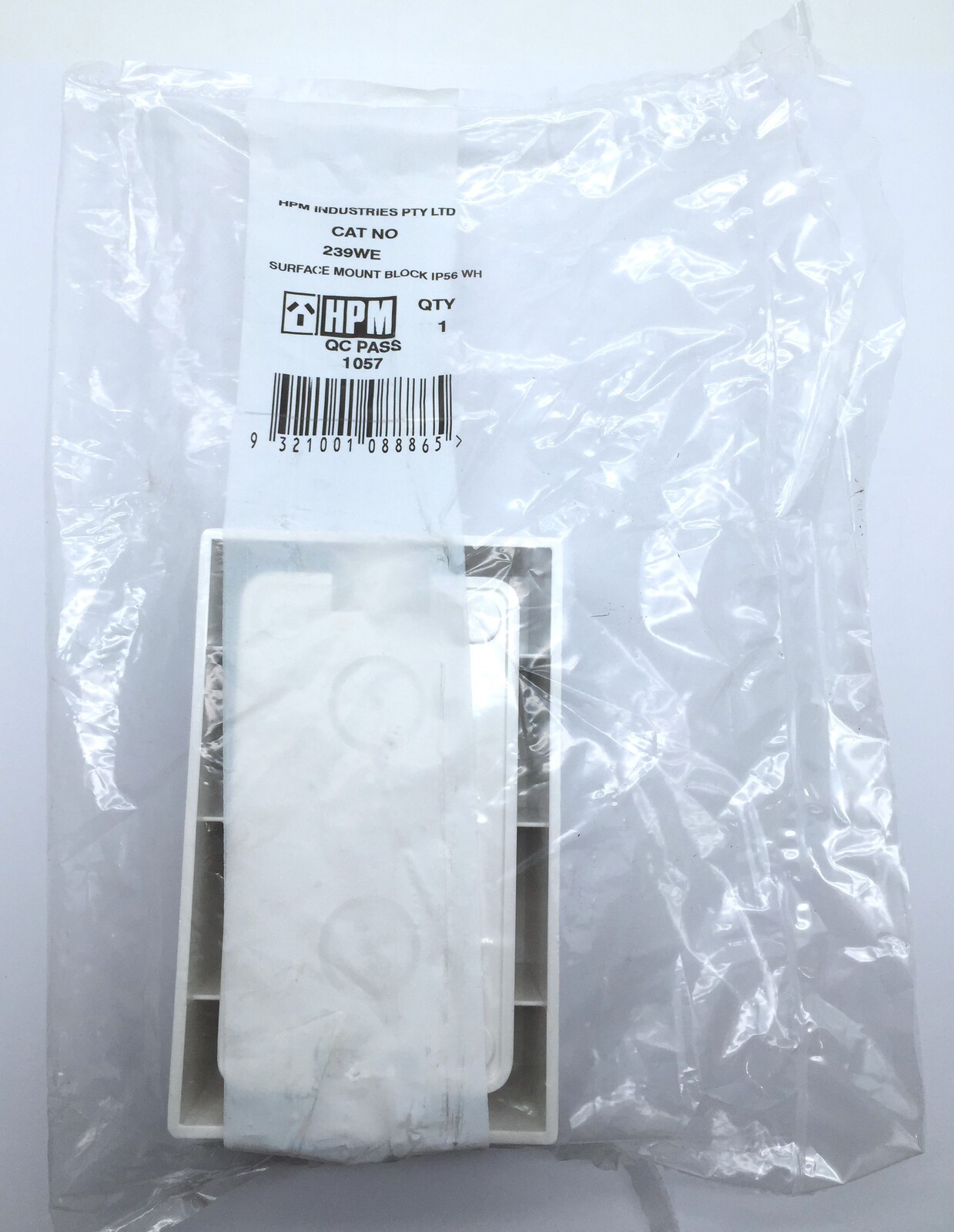 HPM 239WE Surface Mounting Block 45mm Depth IP56 White HPM239WE  x6