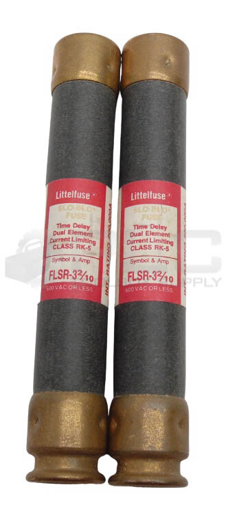 LOT OF 2 LITTLE FUSE FLSR-3 2/10 SLO-BLOW CLASS RK-5 FUSE FLRS-3-2/10